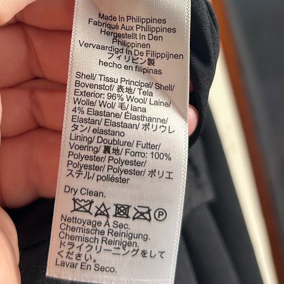 J Crew Black Portia pant in Italian bi-stretch wool blend| size 10 - Picture 9 of 9